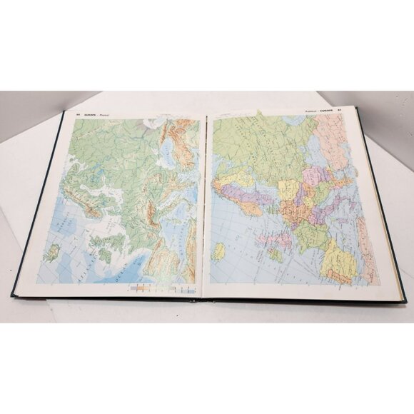 1984 Hardcover Grolier Atlas Of North America And The World - Picture 8 of 11